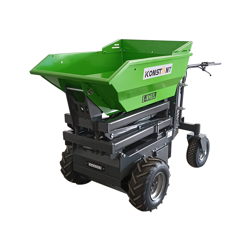 Power Barrow Mini Dumper 100 ٪ درایو الکتریکی سیستم ترمز الکترومغناطیسی هیدرولیک رنگ و برداشتن 